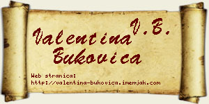 Valentina Bukovica vizit kartica